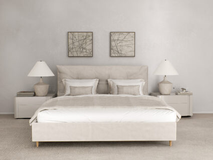 Кровать Beautyson Doris велюр Formula 767 синий 266