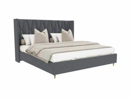 Кровать Beautyson Rebecca велюр Formula 998 серый (с подъемным механизмом) 251