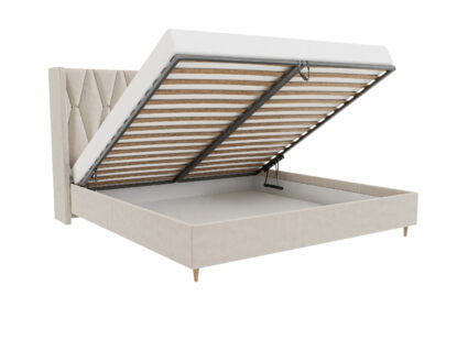 Кровать Beautyson Rebecca велюр Formula 692 голубой (с подъемным механизмом) 251