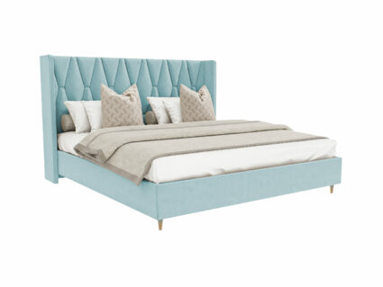 Кровать Beautyson Rebecca велюр Formula 692 голубой 251