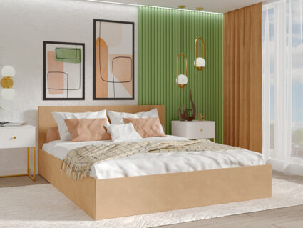 Кровать Димакс Джеффер с подъемным механизмом 180х200 Velutto 04 уцененная 271